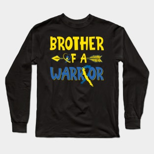 Brother Of A Warrior Down Syndrome Awareness Month Long Sleeve T-Shirt